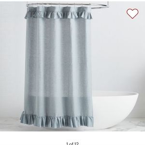 Pottery Barn Belgian flax linen shower curtain